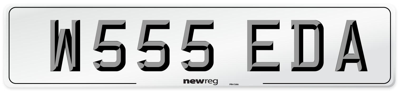 W555 EDA Number Plate from New Reg